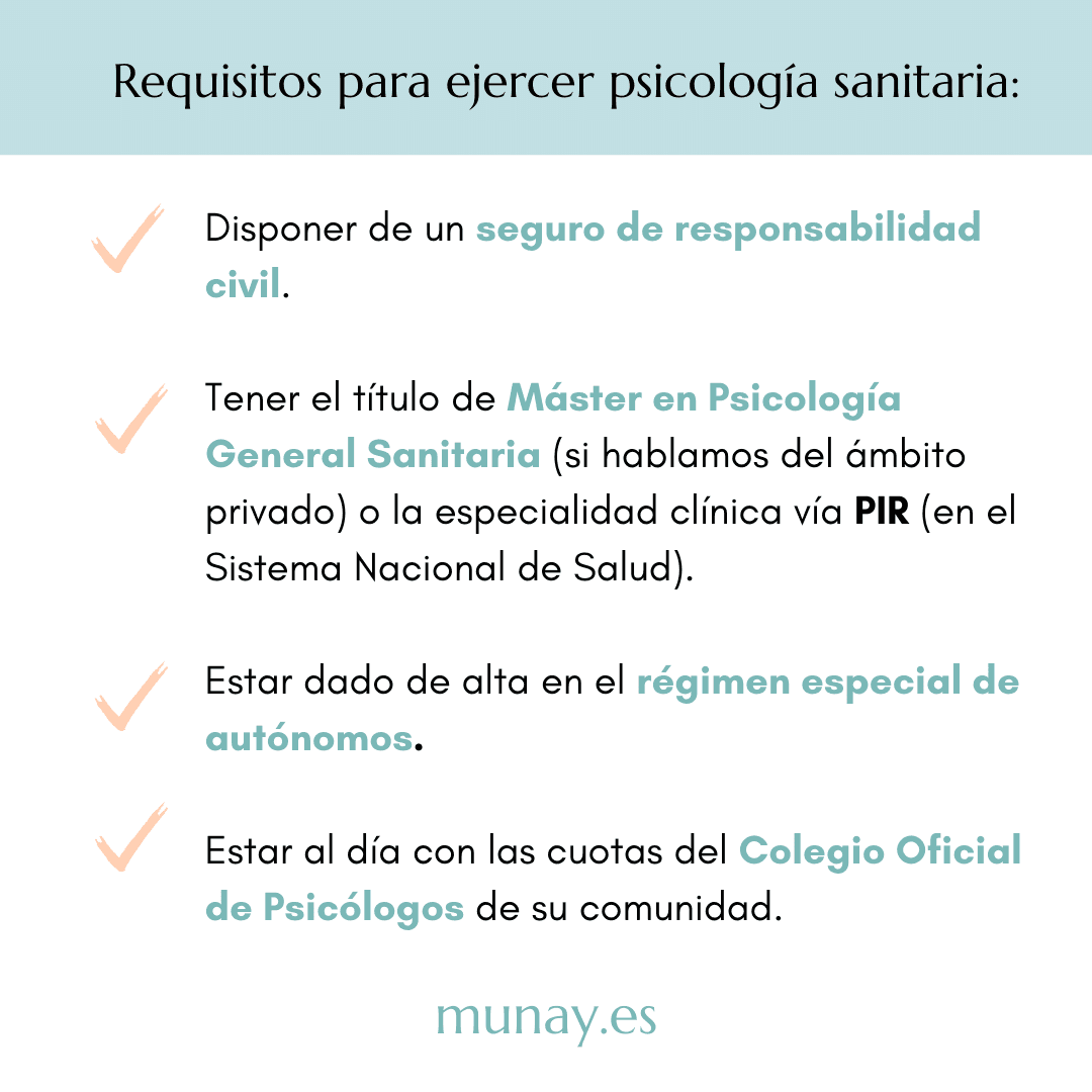 requisitos para ejercer la psicología sanitaria